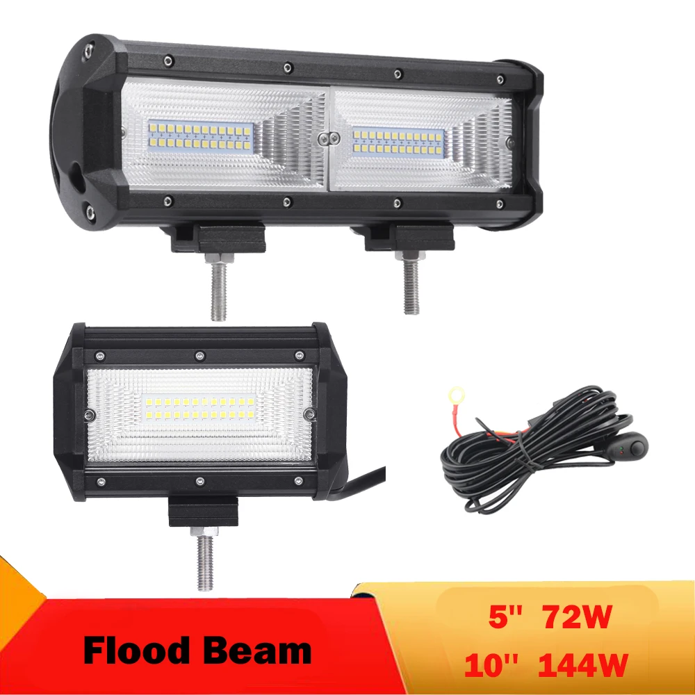 

Led Light Bar 5'' 10'' Flood LED Work Light Off Road lights led bar 4x4 SUV ATV Truck Motorcycle Driving Fog Lights Headlights