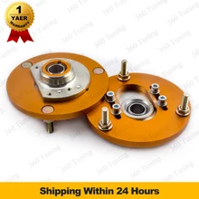 For BMW E46 98-05 320 323 325 328 M3 Front Coilover Camber Plate Top Mount Upper Pillow Adjustable 318 325i 325is Mounts Golden