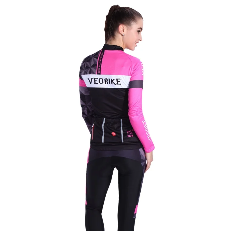 VEOBIKE 2018 برو فريق الدراجات الملابس Ciclismo دراجة جيرسي مجموعة النساء دراجة هوائية جبلية الملابس Mtb ارتداء 5D الرياضة طويلة السراويل دعوى