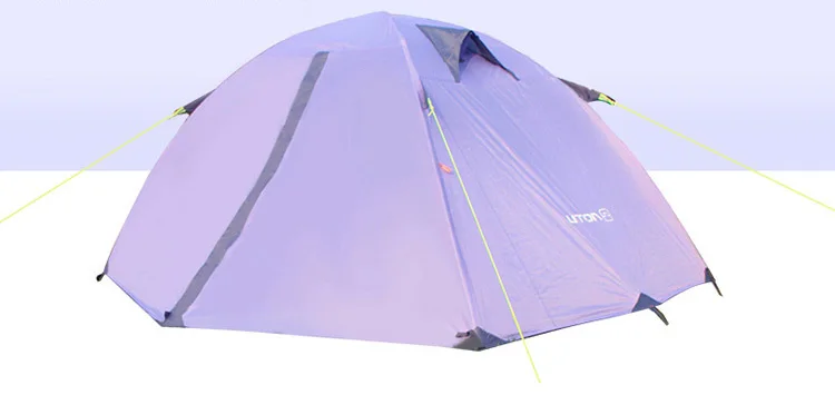 Открытый Кемпинг палатка 2 человек двойной слой походные палатки Сверхлегкий 4 сезона алюминиевый сплав Кемпинг палатки путешествия водонепроницаемый