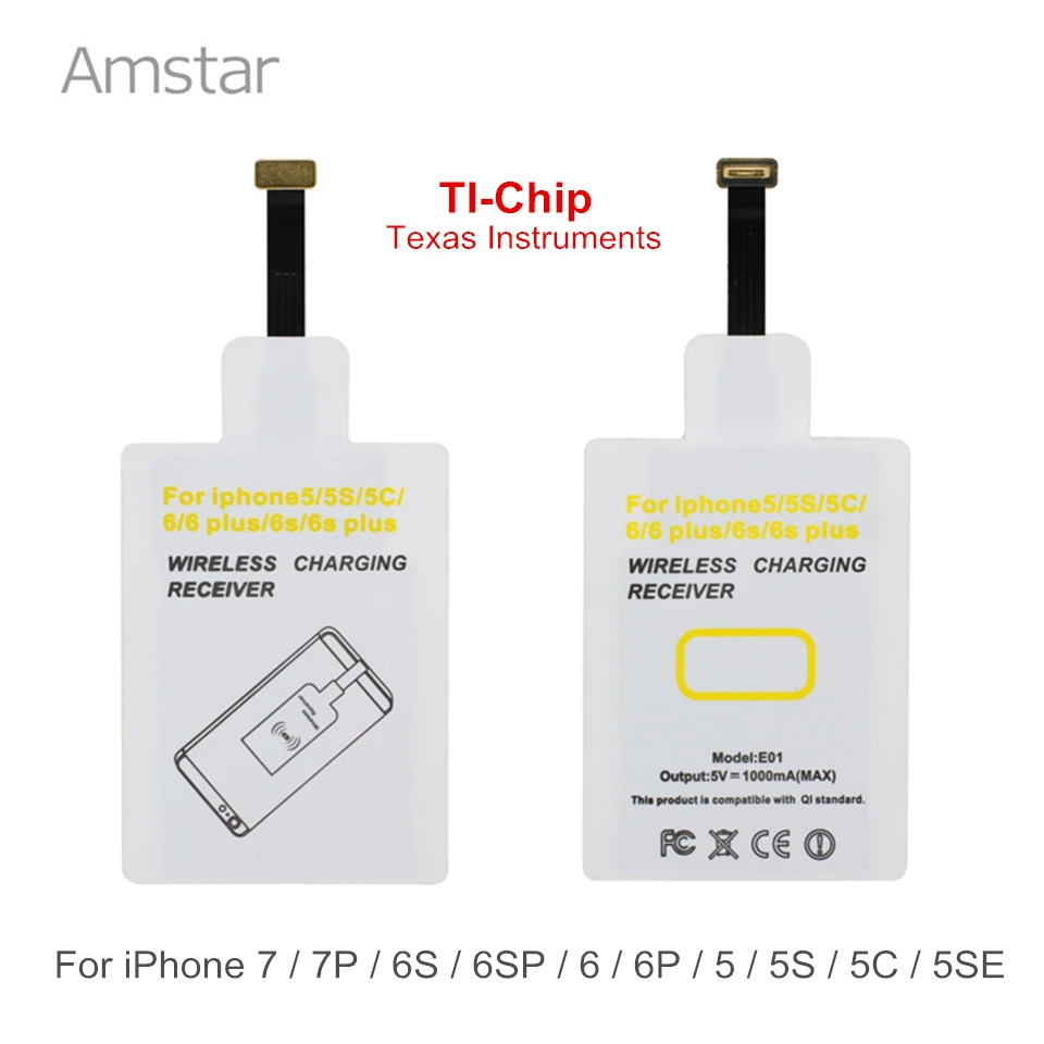 Amstar Qi Беспроводное зарядное устройство 10 Вт/7,5 Вт двойная Быстрая зарядка зарядное устройство для iphone X 8 Plus+ Qi приемник катушка для iphone 7 6 S 6 Plus 5s 5