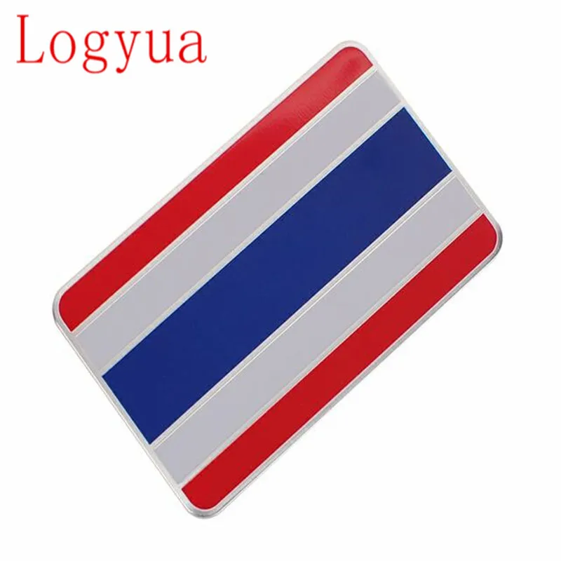 

50 x Car Style 8x5cm High Quality Aluminum National Thailand Flag Sticker Emblem Decal Badge For Cars