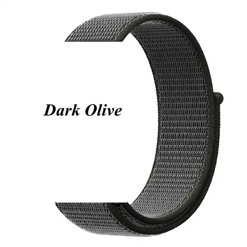 20 мм 22 мм нейлоновый ремешок для спортивных часов для samsung Galaxy Watch Active 46 мм 42 мм магнитный браслет для huawei Watch GT браслет - Цвет ремешка: Dark Olive
