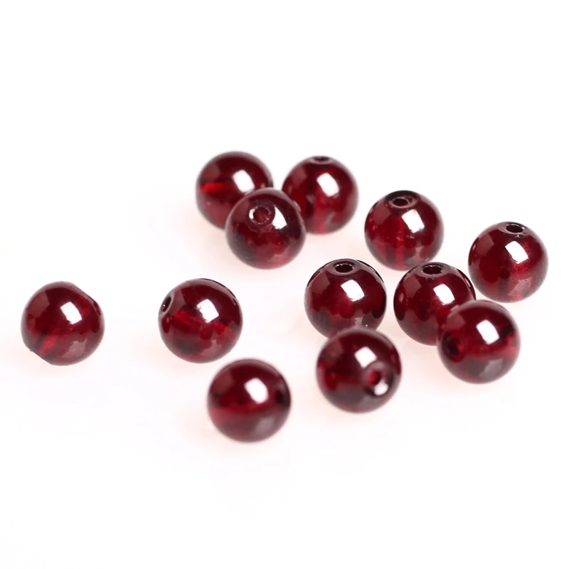 

Natural 5A collection grade wine red garnet loose beads semi-finished products beads diy crystal bracelet jewelry accessories