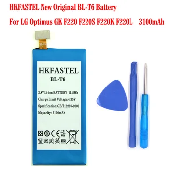 

HKFASTEL New BL-T6 T6 Battery For LG Optimus GK F220 F220S F220K F220L Cell phone batteries 3100mAh