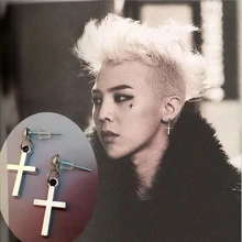 Por Dangle Earrings Mens Lots Lubingshine Punk Cross Pendant Dangle Earrings Fashion Men Women Bang G Dragon Metal Silver Drop Bts Jewelry E1021