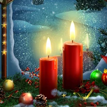 5d diy алмазная живопись на заказ свечи 3d картина рождественские открытки полный квадрат/rond eigen foto Рождественский Декор подарки kerstkaarten