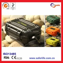 Портативный пластиковый водонепроницаемый герметичный чехол для безопасности и выживания, небольшой Дорожный Чехол-коробка для хранения