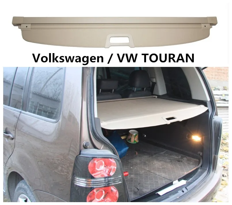 For Volkswagen VW TOURAN 2006 2015 Rear Trunk Cargo Cover Security