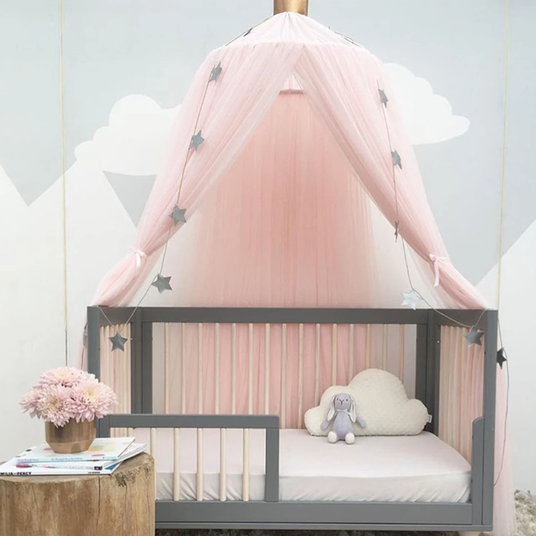 

Naturelife Round Crib Mosquito Net Dome Hanging Cotton Bed Mosquito Net Hammock Baby Child Bedspread Curtain Dome Bed Round