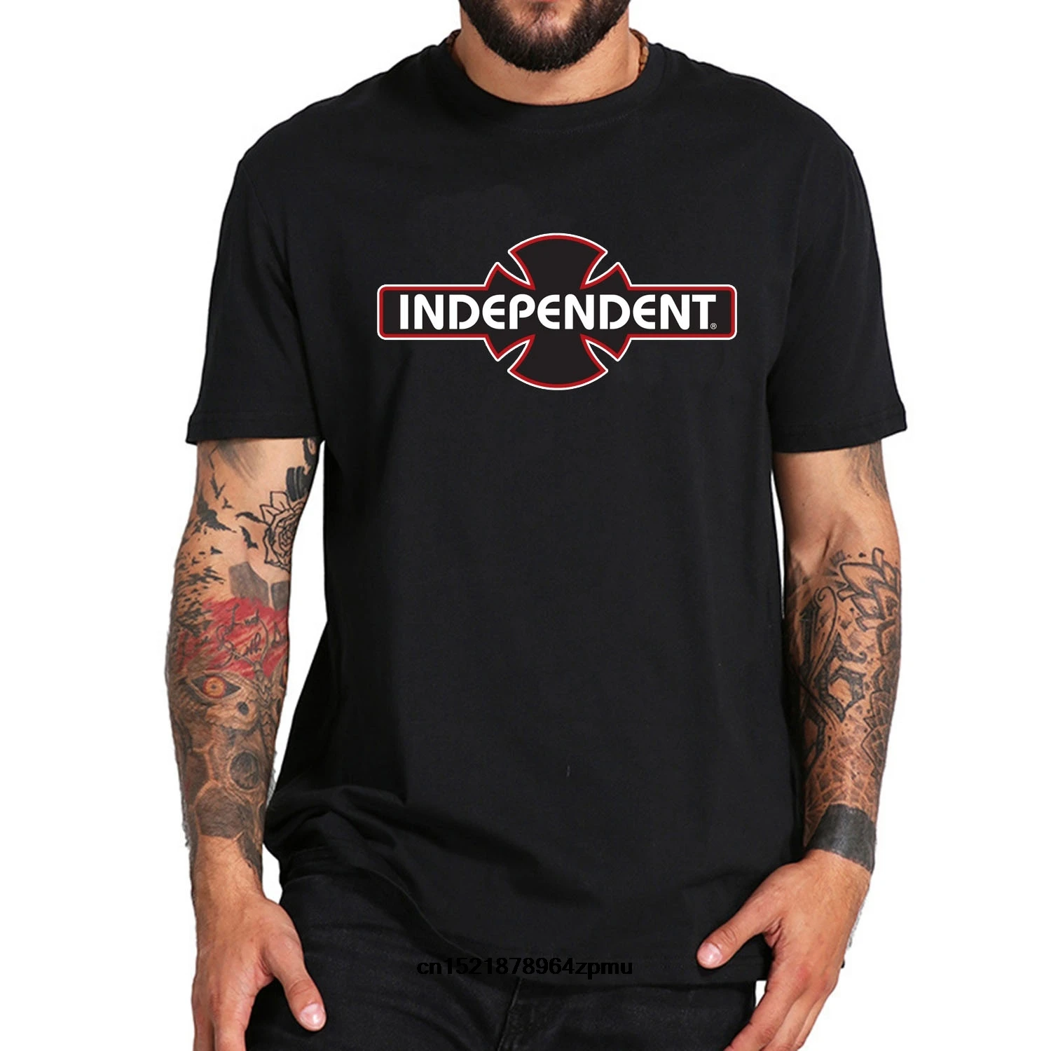 Independent Trucks OGBC LOGO Skateboard Shirt BLACK/RED LARGE 