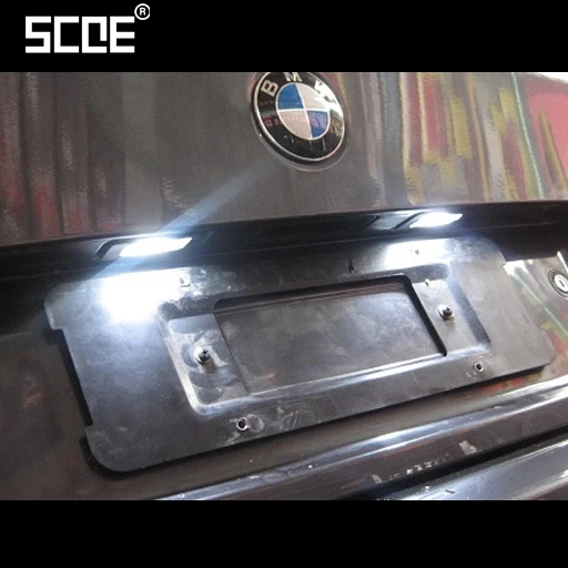 2X SCOE 3SMD 12В 5050LED лампа для номерного знака BMW 3 E46 источник света-Кристальный синий