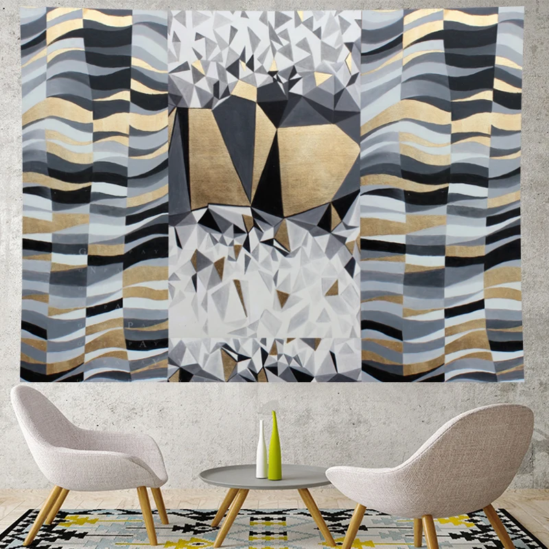 Personality Geometric stripe abstract wall hanging structure yellow Tapestries hippie Psychedelic Wall carpet Hanging Home Decor Personality Geometric stripe abstract wall hanging structure yellow Tapestries hippie Psychedelic Wall carpet Hanging Home Decor