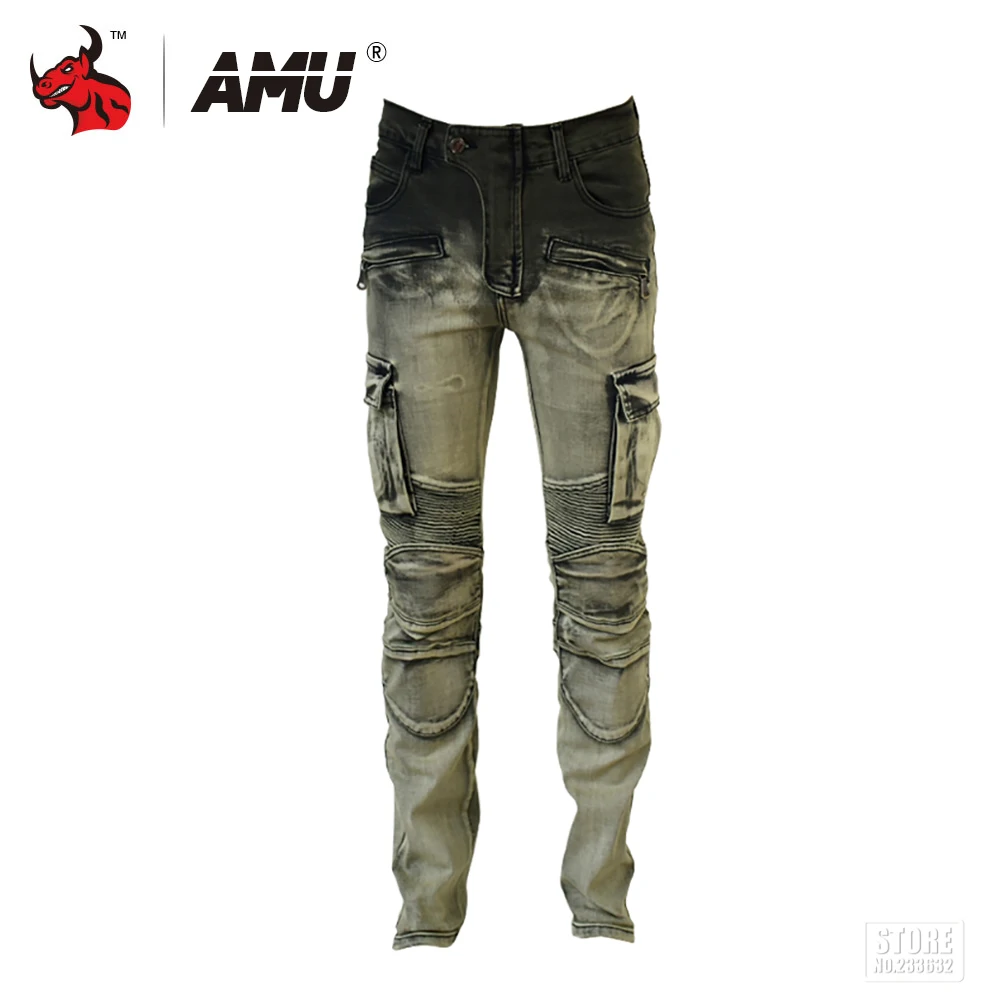 AMU Motorcycle Jeans Men Protective Gear Motocross Motorbike Racing Pants Motorcycle Biker Trousers AMU Motorcycle Jeans Men Protective Gear Motocross Motorbike Racing Pants Motorcycle Biker Trousers