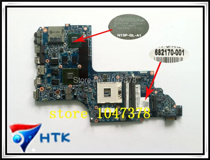 Wholesale 682170-001 682170-501 For HP Pavilion DV6 DV6-7000 Laptop Motherboard 48.4ST10.021 100% Work Perfect