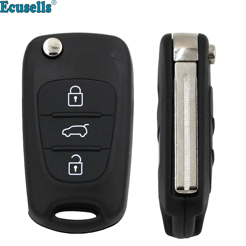 

3 Buttons Replacement balnk Flip Remote Key Shell for Kia Rio Soul Ceed SORENTO SPORTAGE Optima Uncut Blade