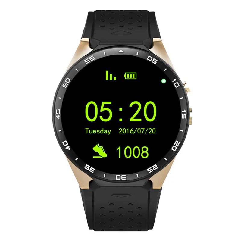 Sograce KW88 часы мужские Смарт Android IOS OLED Экран 512 МБ + 4 ГБ умные SIM карты GPS Wi Fi