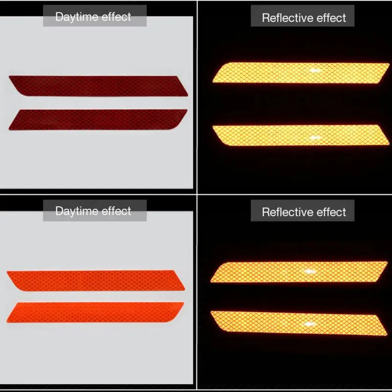 2 шт Универсальный Автомобильный задний багажник безопасности предупреждающий, светоотражающий светящийся задний светоотражатель бампер