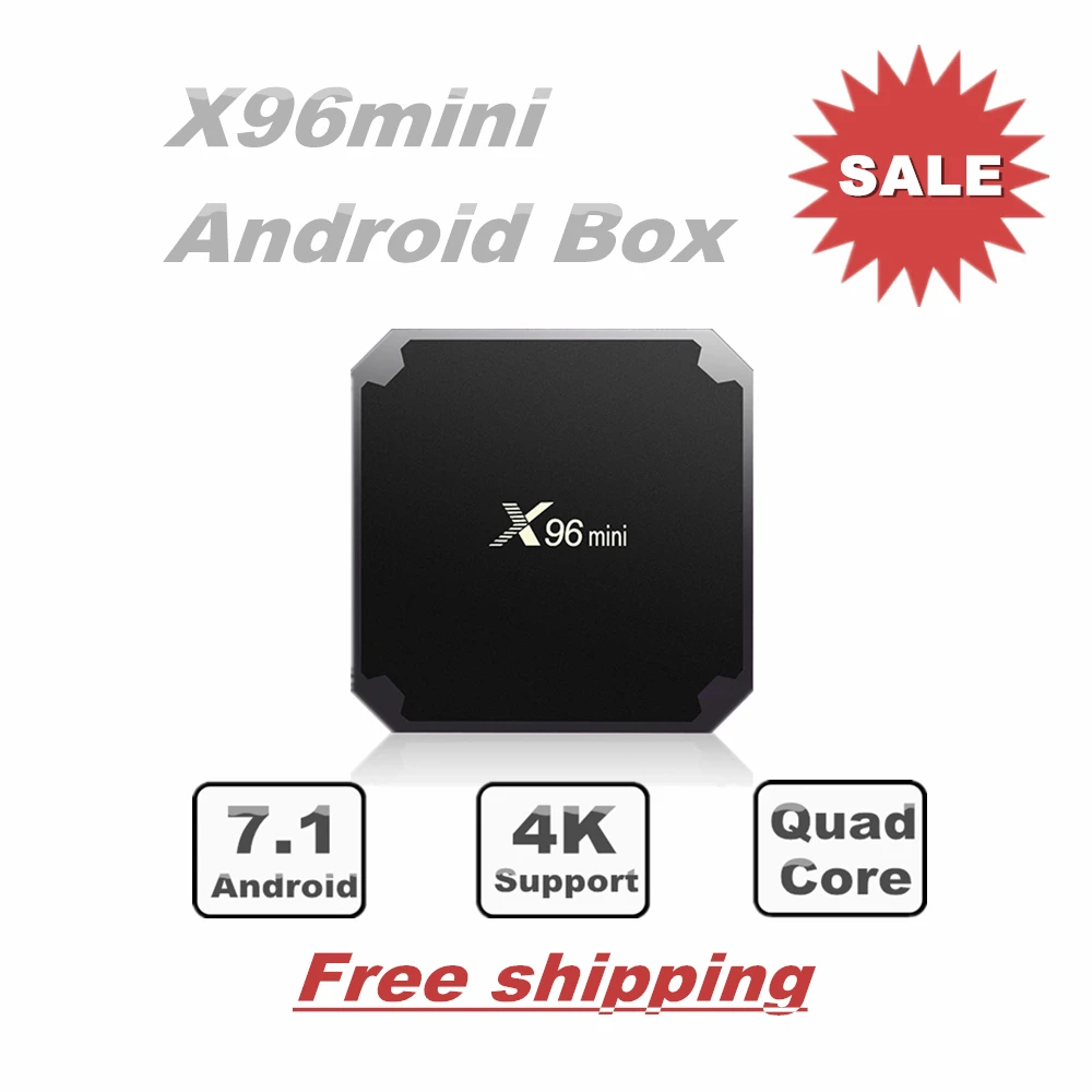 

X96mini Android Smart TV Box support 4k output 2.4GHz Wifi Media Player Quad Core Amlogic S905W Android 7.1 set top box