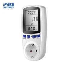 Prostormer EU Digital Energy Meter Power Meter Volt Voltage Wattmeter Power Analyzer Electronic Energy Meter Outlet Socket