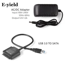 Sata адаптер usb-кабель 3,0 на Sata конвертер 2,5 3,5 дюйма Супер Скоростной жесткий диск для HDD SSD USB 3,0 на Sata кабель