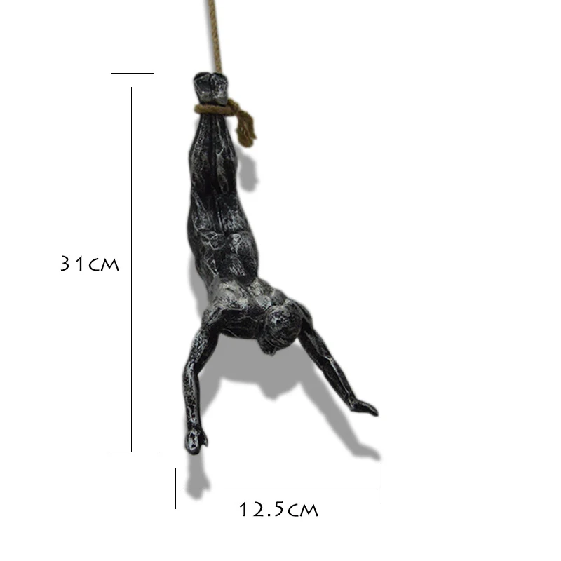 Ceny Kreatywny styl industrialny retro styl sportowe męskie wspinaczka skałkowa wisiorek dekoracyjny statua pasek ścienny Cafe salon wystrój domu D029