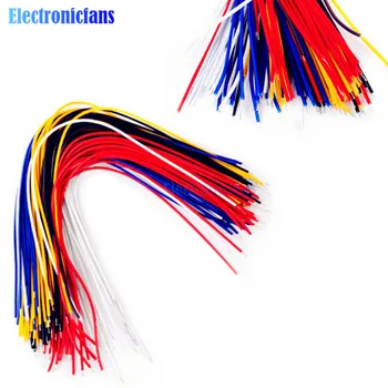 

100Pcs Double Head PCB Solder Cable 20CM Breadboard Fly Jumper Wire Cable Tin Conductor 5 Color