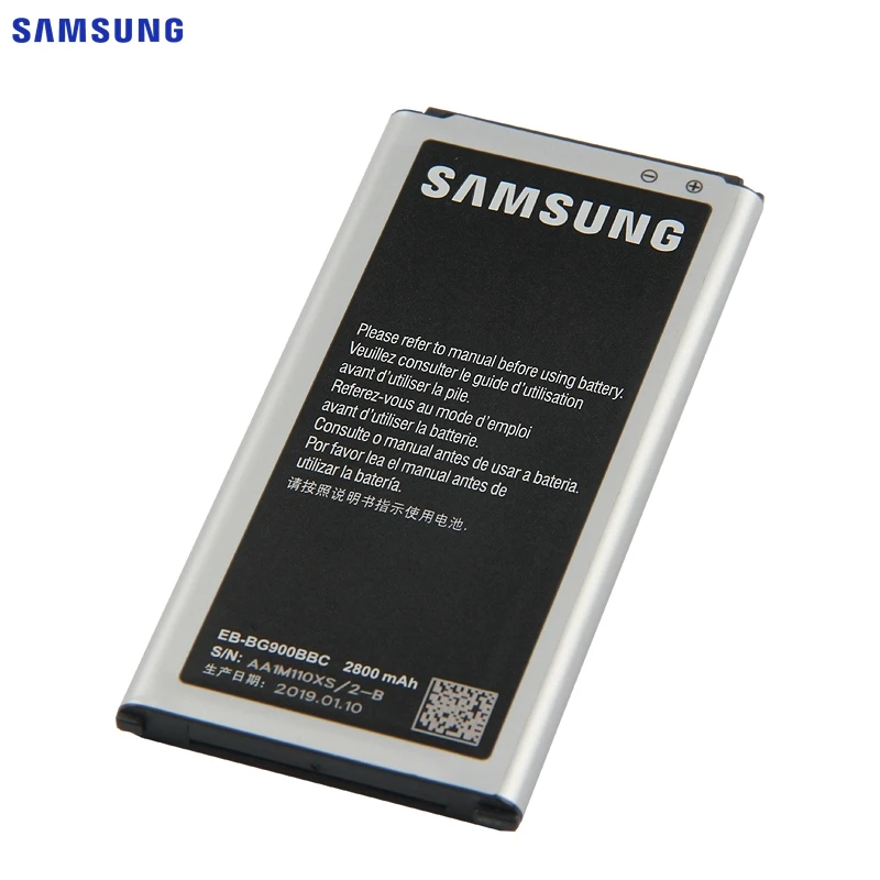 Оригинальная батарея samsung EB-BG900BBE EB-BG900BBC для samsung Galaxy S5 SM-G870A G900S/F G900M G9008V 9006V 9006W G900FD 2800mA