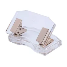 Acrylic Gold curved hole punch stationery by Draymond Story