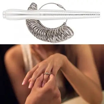 

Professional Solid Metal Finger Gauge Ring Mandrel Sizer Measuring Sizing Stick High Quality Jewelry Making Tool for Jeweler a