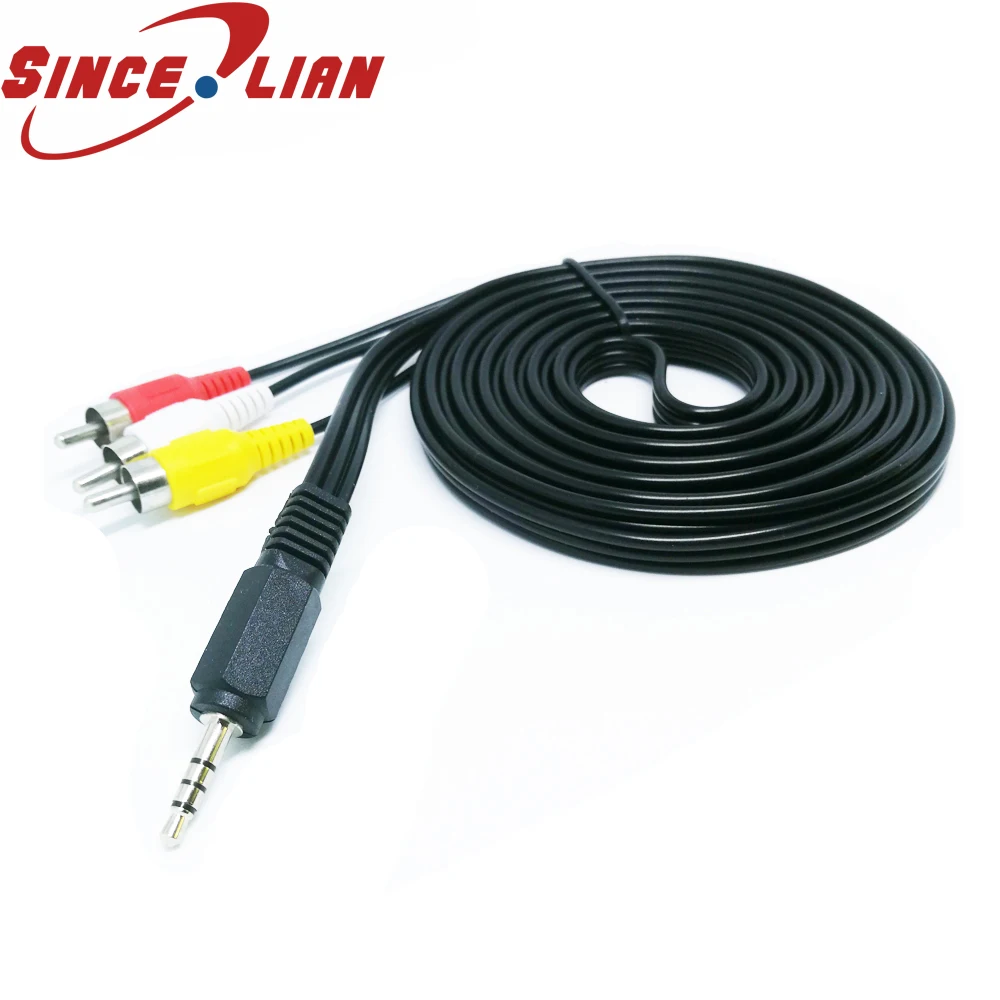 

SINCILIAN 1.5m/3m/5m Audio Video Cable Video Connection Wire Male To Male 1RCA To 3RCA Audio Video AV Cable Cord For DVD TV