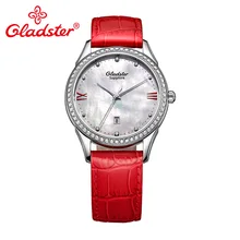 Роскошные Японские Женские наручные часы Gladster Miyota Shell, кожаные водонепроницаемые женские часы, модные женские часы с сапфировым кристаллом
