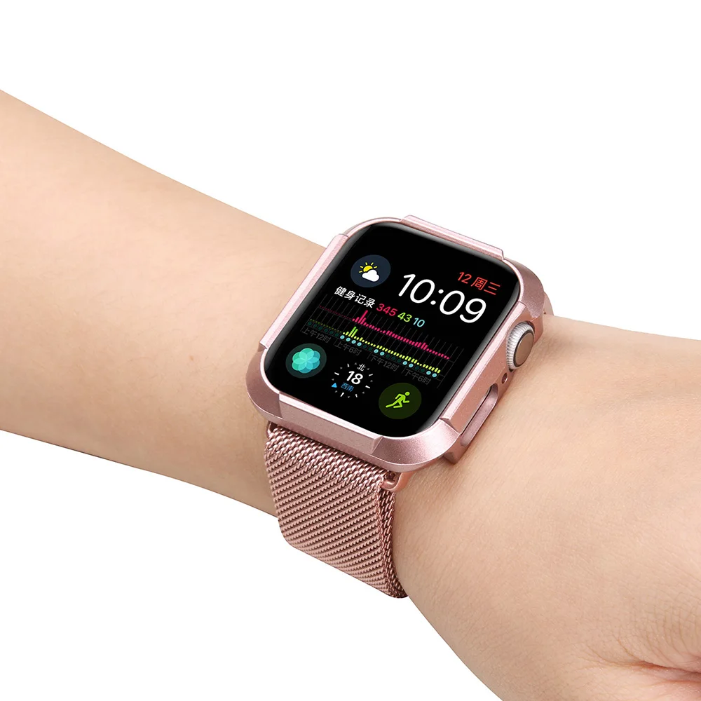 Модный бампер 40 мм 44 для Apple Watch SE Series 6 5 4 чехол легкий тонкий защитный из