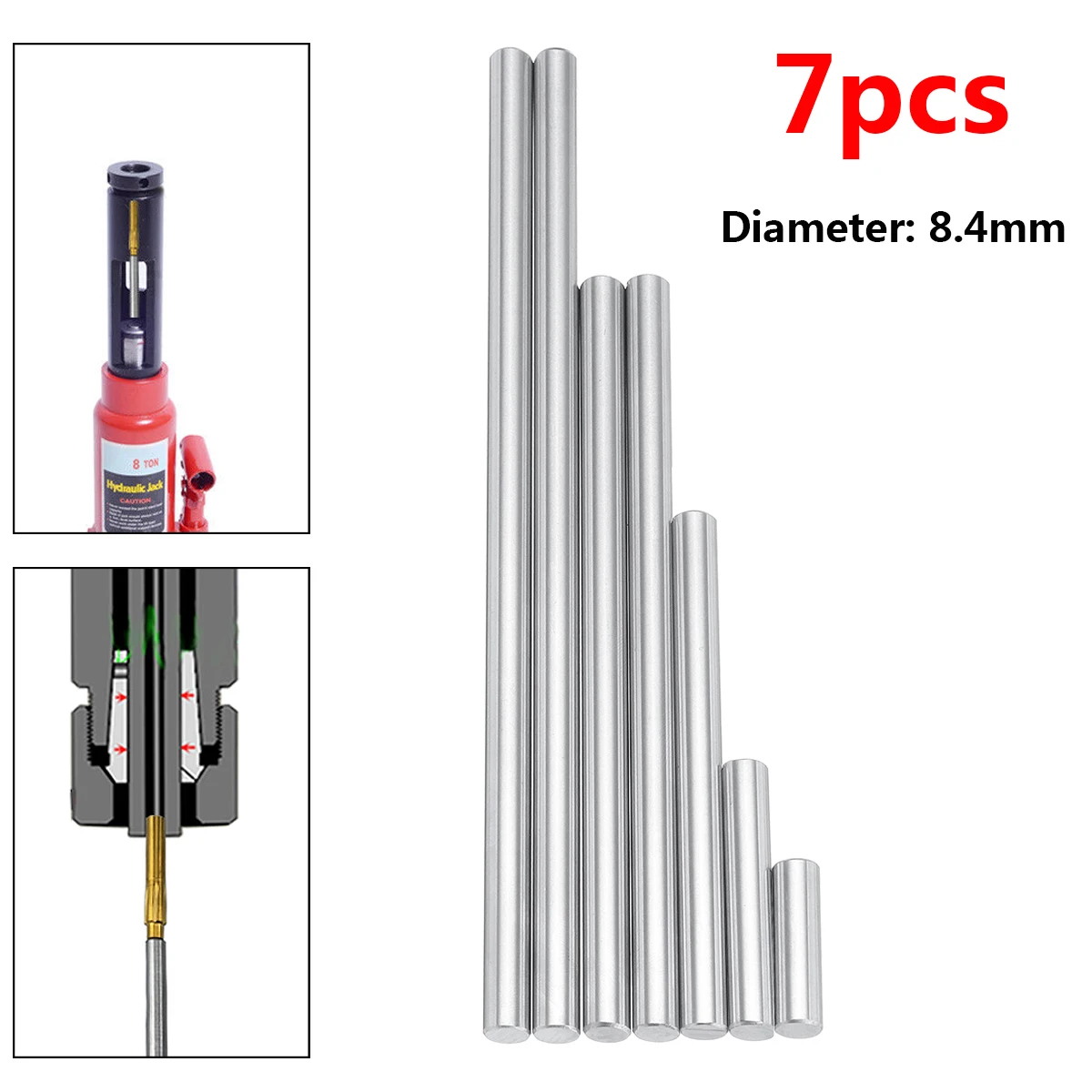 

New 7PCS Ejector Pins Set Pushing Rifling Buttons High Hardness Full Specifications Machine Chucking Reamer Tools Accessories