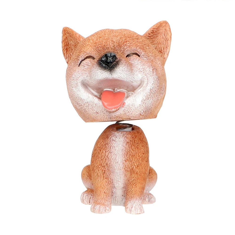 Shiba LEEPEE Автомобильные украшения, кукла с качающейся головой, аксессуары для интерьера, авто качающаяся голова, игрушка из смолы, автомобильная приборная панель, кивающая собака, автомобиль-Стайлинг - Название цвета: Shiba