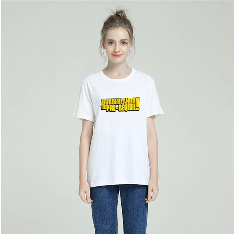 

2019 New Cotton Tshirt Women Harajuku Aesthetic Borderlands Logo T shirt Short Sleeve Femme T-shirt Modis Tops & Tees Streetwear