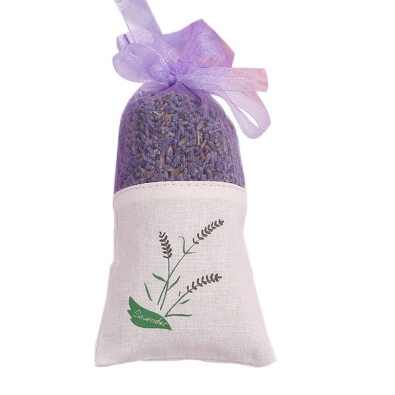 Lavender 1 сумка из натурального розового лаванда; Жасмин бутон сушеные цветочное Саше Мешок ароматический обновления воздуха - Цвет: Lavender