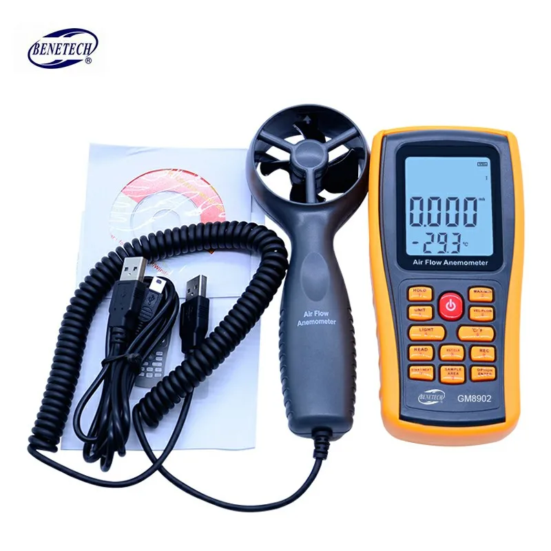 Цифровой анемометр BENETECH GM8902 0 45 м/с измеритель скорости ветра температуры воздуха
