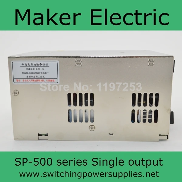 

factory direct hot sale 27v 18A 500w power supply SP-500-27 18A