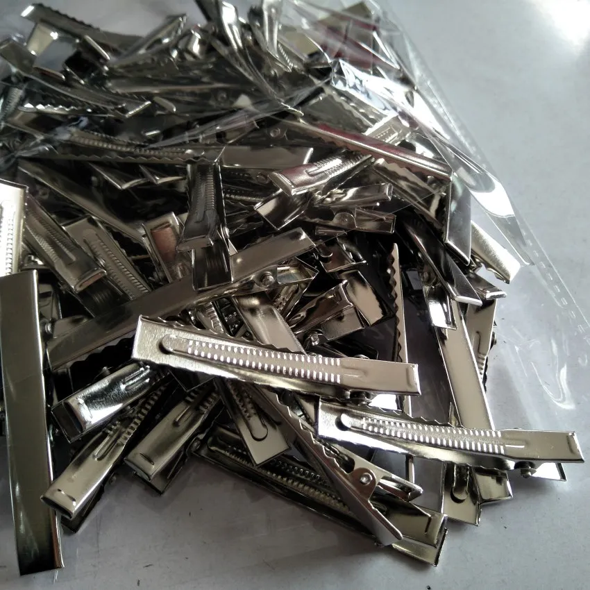 32mm 40mm 45mm 55mm 65mm 75mm 95mm Metal Alligator Girls Hair Clip Single Prong Hairpins DIY Barrettes Hair Accessories 100pcs rainbow hair clip