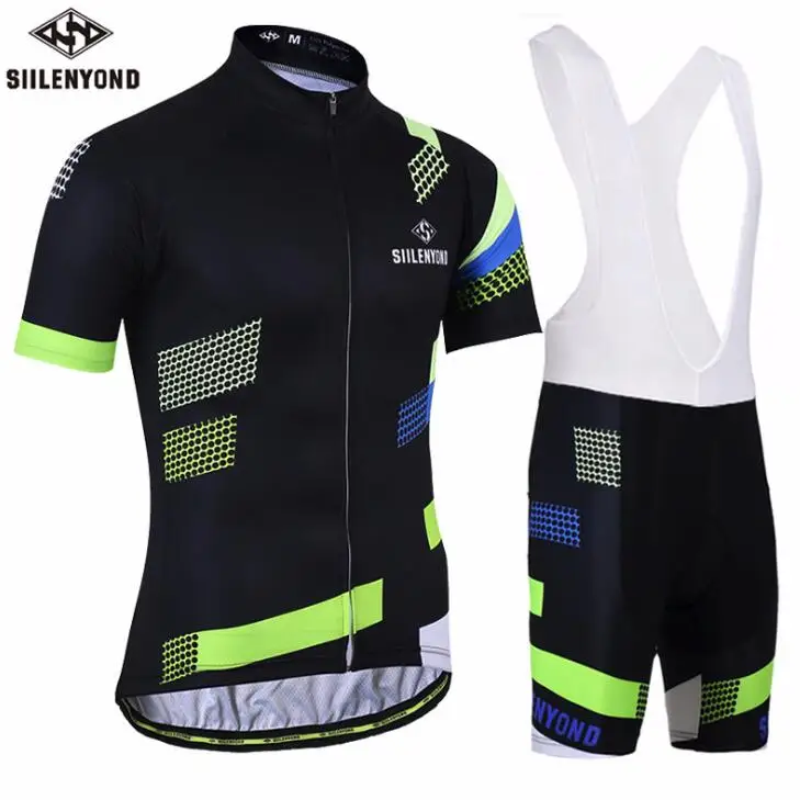 Siilenyond полиэстер Pro Велоспорт Джерси набор MTB велосипед одежда спортивная одежда велосипед Одежда Майо Ropa Ciclismo Велоспорт Комплект - Цвет: Jersey and bib Pants