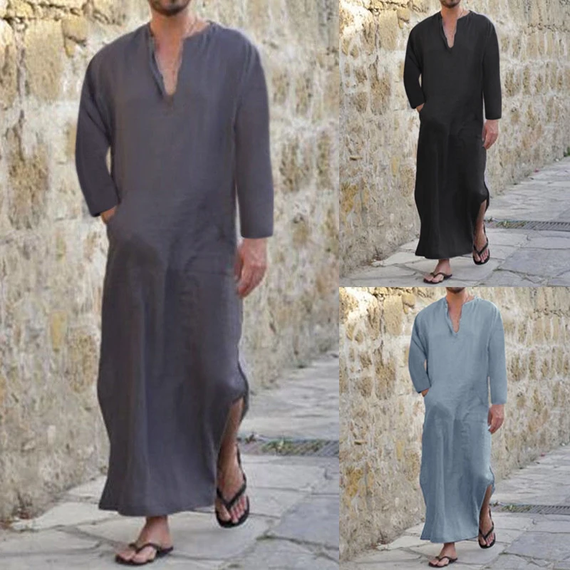 Aliexpress.com : Buy Men Islamic Kaftan Middle East Full Length Robe ...