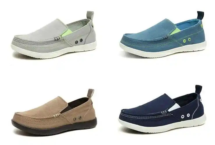 crocs canvas boat shoes