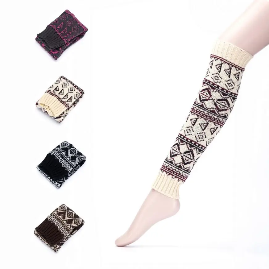 

2017 Women Geometric Patterns Stretch Boot Leg Cuffs Boot Socks Youthful Own Store