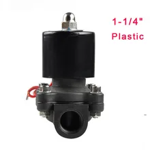 Электрический электромагнитный клапан воды, воздуха нормально закрытый 2 способ 1-1/" 2W320-32 инженерно-Пластик электромагнитного DC12V 24 V 220 V