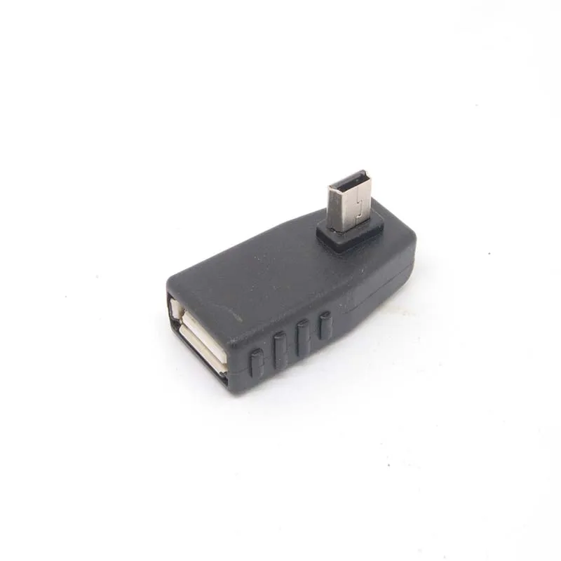 10 قطعة 90 درجة يسار الأنثى إلى 5 دبوس B ذكر البسيطة USB OTG المضيف محول USB2.0