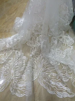 

DiuDiu-10736 embroidered Mesh Tulle fabric Factory price sequins Nigerian lace fabrics