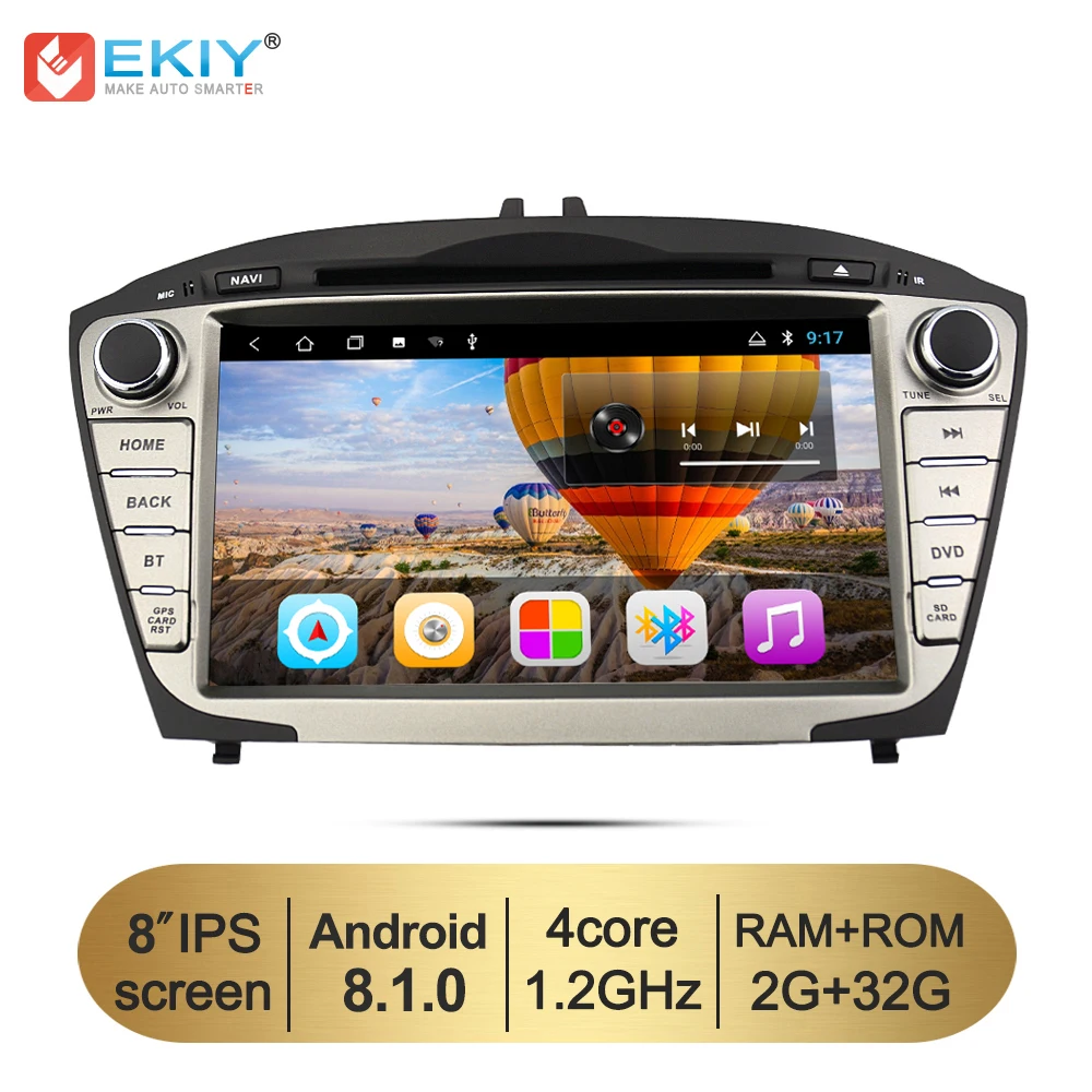 EKIY " автомобильный DVD GPS навигационная система для Hyundai Tucson IX35 2Din Android 8,1 стерео радио аудио Музыка Видео мультимедийный плеер