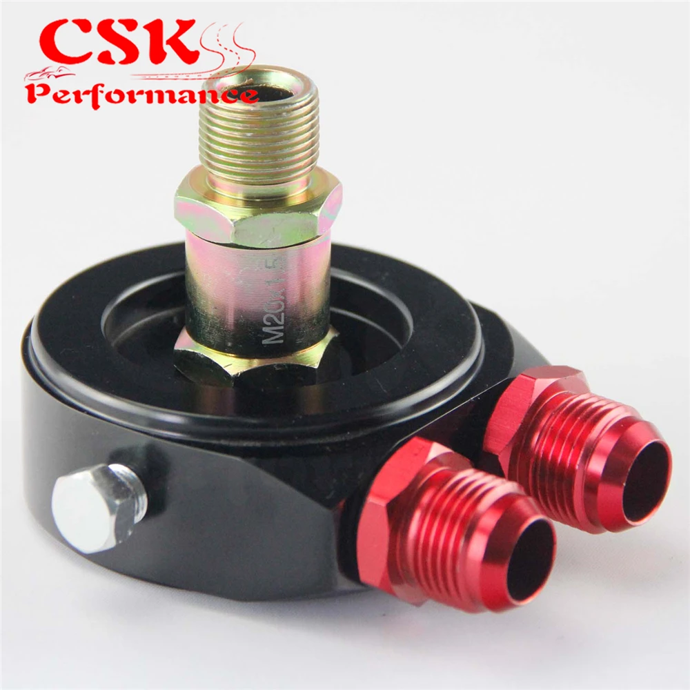 Oil Filter Sandwich Adapter Aluminum Oil Cooler Plate Adapter for M20 X
