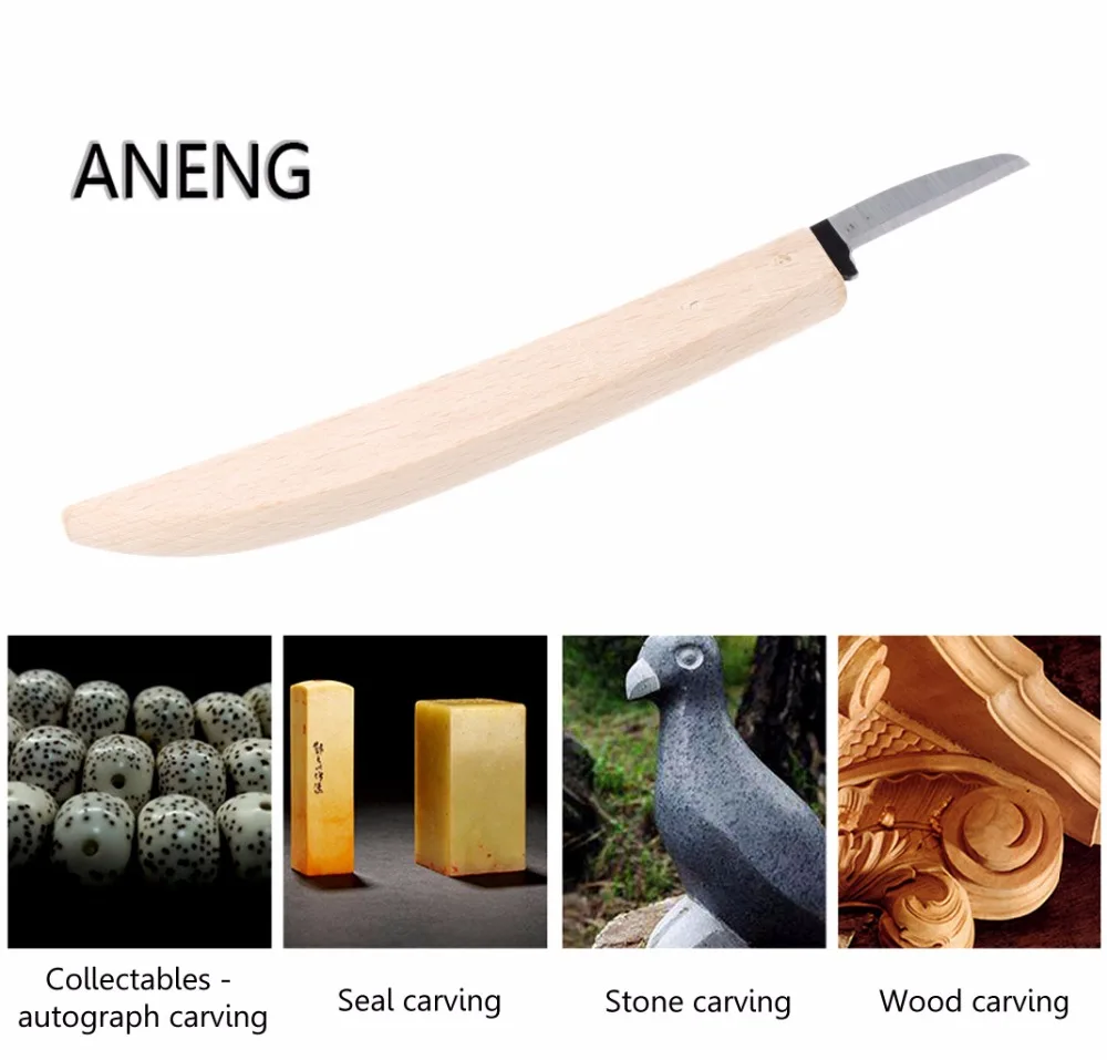 ANENG 18 см нож из бука, дерево, рабочая ручка типа банан, резьба по дереву, инструмент для поделок